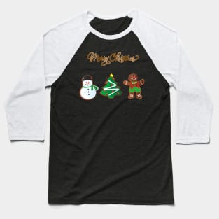 Merry Christmas Cookies Baseball T-Shirt